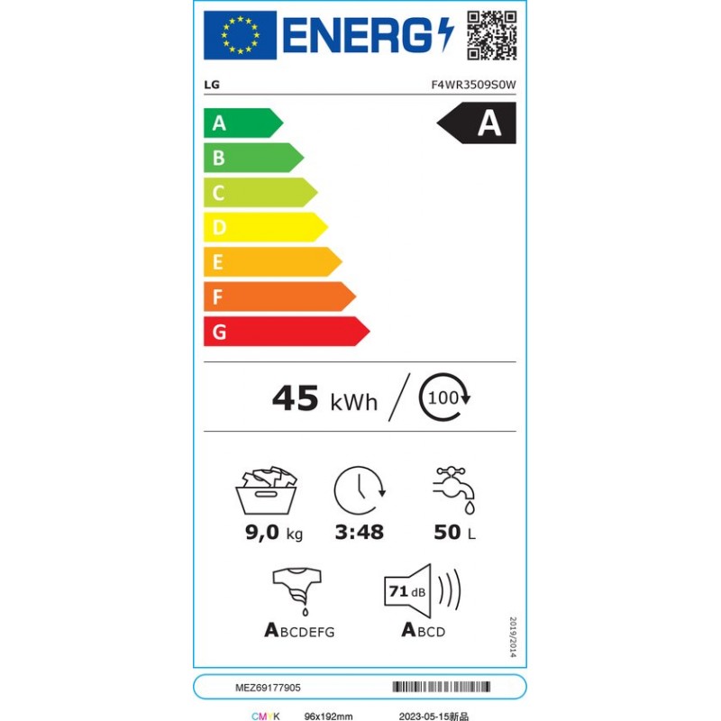 LG F4WR3509S0W - A-10% - 9 kg Wasmachine - Slimme AI DD™ motor - EzDispense™ (automatisch Doseren) - Hygiënisch wassen met stoom - ThinQ™
