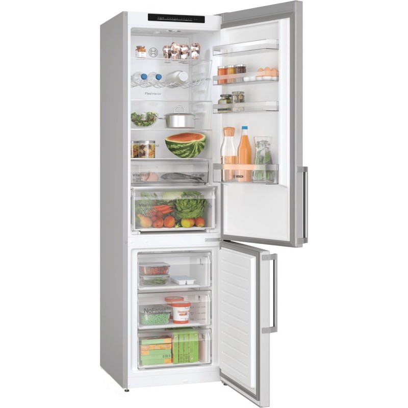 Bosch KGN39VLCT - Serie 4 - Koelvriescombinatie - RVS - Energielabel C - Total No Frost - nooit meer ontdooien - Zeer stil - VitaFresh XXL 0°C: houd etenswaren langer vers met extra ruime vershoudlades