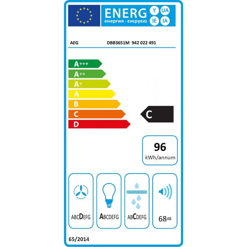 AEG DBB3651M 6000 serie ExtractionTech - Afzuigkap - Schouwafzuigkap 60 cm