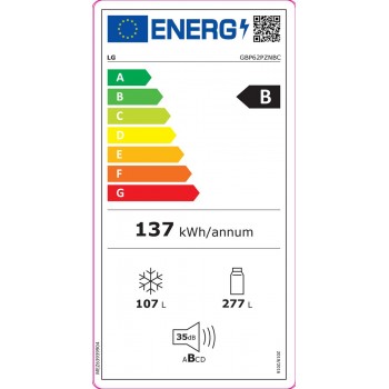 LG GBP62PZNBC - 384L koel-vriescombinatie met DoorCooling