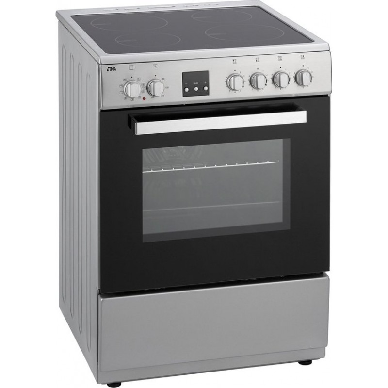 ETNA FIV760RVS - Vrijstaand inductie fornuis - RVS - Elektrische oven met opberglade - 4 kookzones - 60 cm