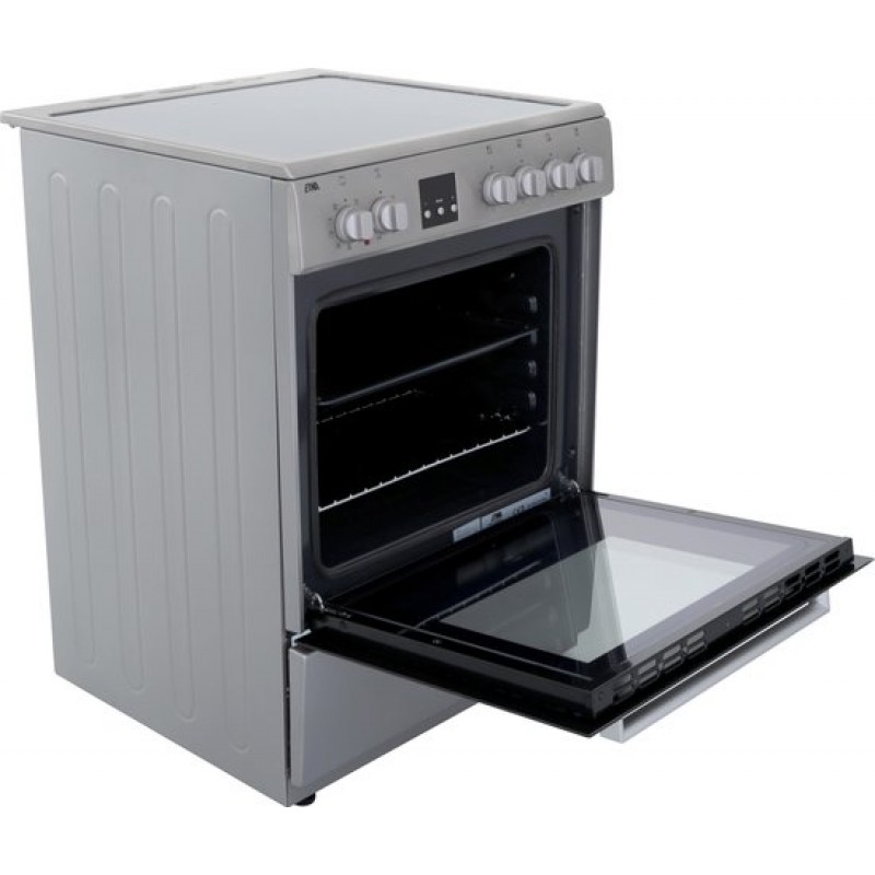 ETNA FIV760RVS - Vrijstaand inductie fornuis - RVS - Elektrische oven met opberglade - 4 kookzones - 60 cm