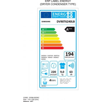 Samsung DV90T6240LB - 6000 serie - Warmtepompdroger - Zwart