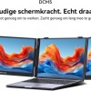 Blackview DCM5 - Draagbare Externe Monitor - 14" FHD Dubbel Scherm USB-C 100W PD - Ultradun Opvouwbaar Plug & Play Laptop scherm 13–17,3" - Grijs