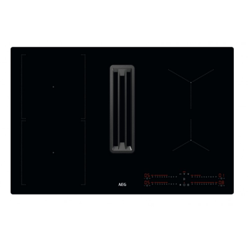 AEG CCE84543CB EcoLine 6000 serie Combohob- Inductie kookplaat met afzuiging - Bridge functie - 80 CM