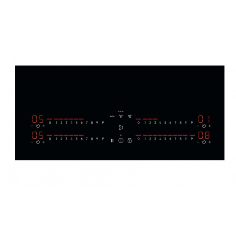 AEG CCE84543CB EcoLine 6000 serie Combohob- Inductie kookplaat met afzuiging - Bridge functie - 80 CM