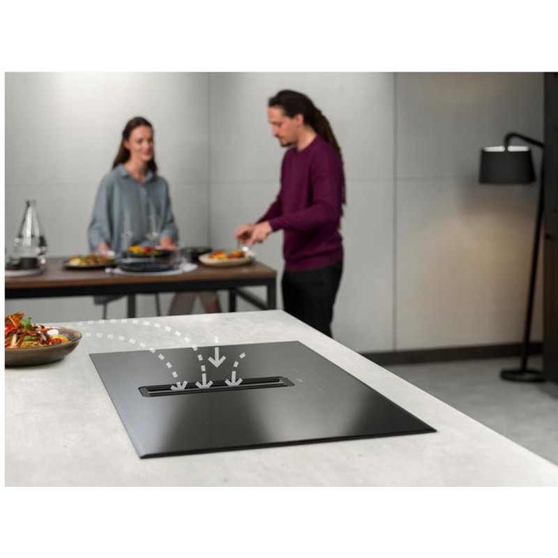 AEG CCE84751CB Zwart Ingebouwd 83 cm Inductiekookplaat zones 4 zone(s) Inbouw afzuigkap