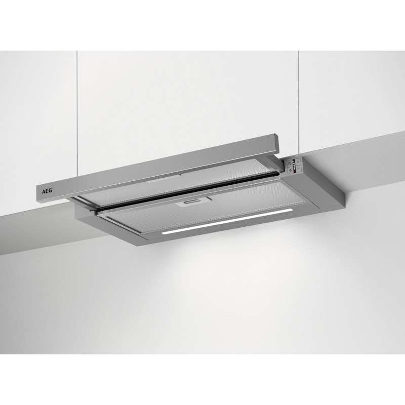 AEG DPE5660M EcoLine 5000 Extractor - Afzuigkap - Vlakscherm - Semi-inbouw (uittrekbaar) Grijs