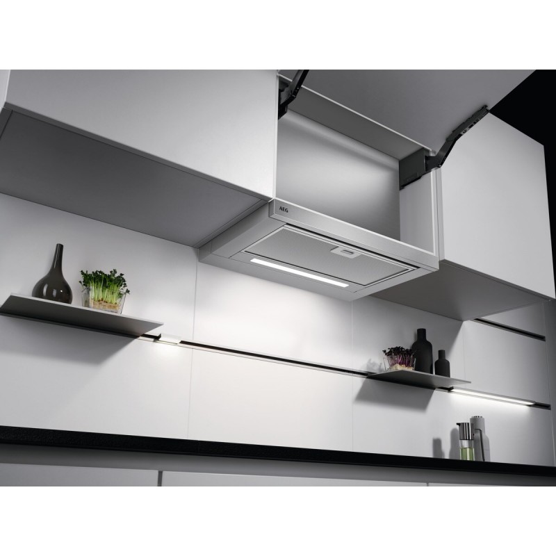 AEG DPE5660M EcoLine 5000 Extractor - Afzuigkap - Vlakscherm - Semi-inbouw (uittrekbaar) Grijs
