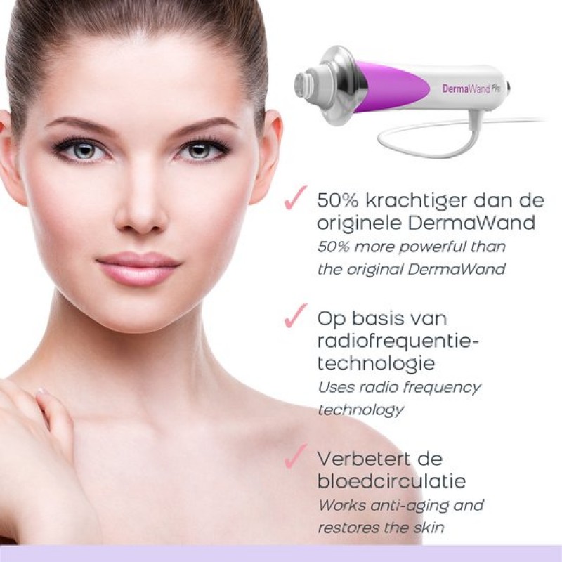 DermaWand PRO Huidsverzorgingsapparaat Anti-aging Microdermabrasie - Huidsimulatie - Gezichtsmassage