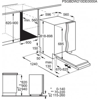 AEG | FSK75768P - Inbouwvaatwasser - Energielabel B - AirDry