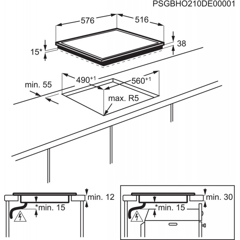 AEG HK634060XB 3000 serie - Inbouw elektrische kookplaat - Keramisch Kookplaat - 60 cm