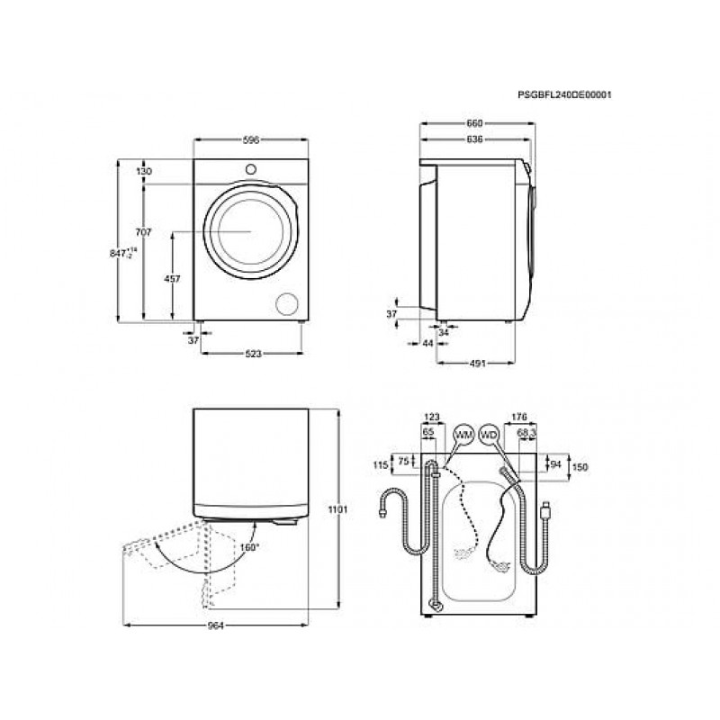AEG LR6f65495 Wasmachine 9kg 1400t