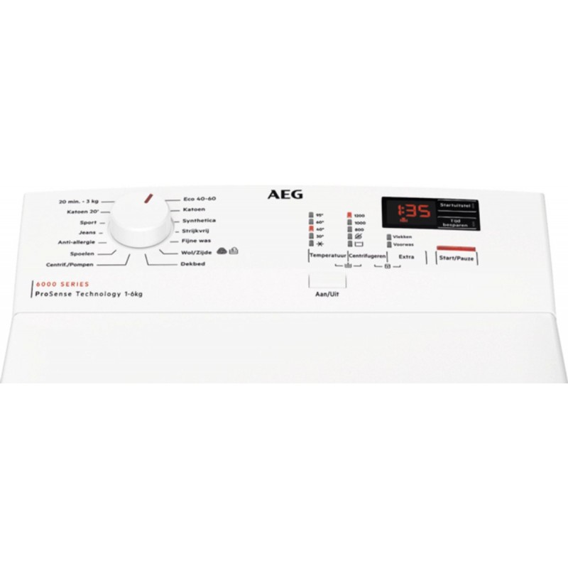 AEG LTR6162K - Wasmachine - Energielabel B - 6 kg - 1200 toeren- Wit