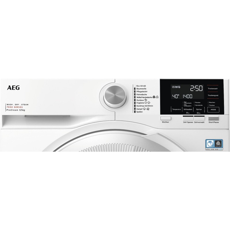 AEG LWR7G60690 Serie 7000 ProSteam® wasdroogcombinatie met stoomprogramma (9 kg / 5 kg, 1600 tpm)