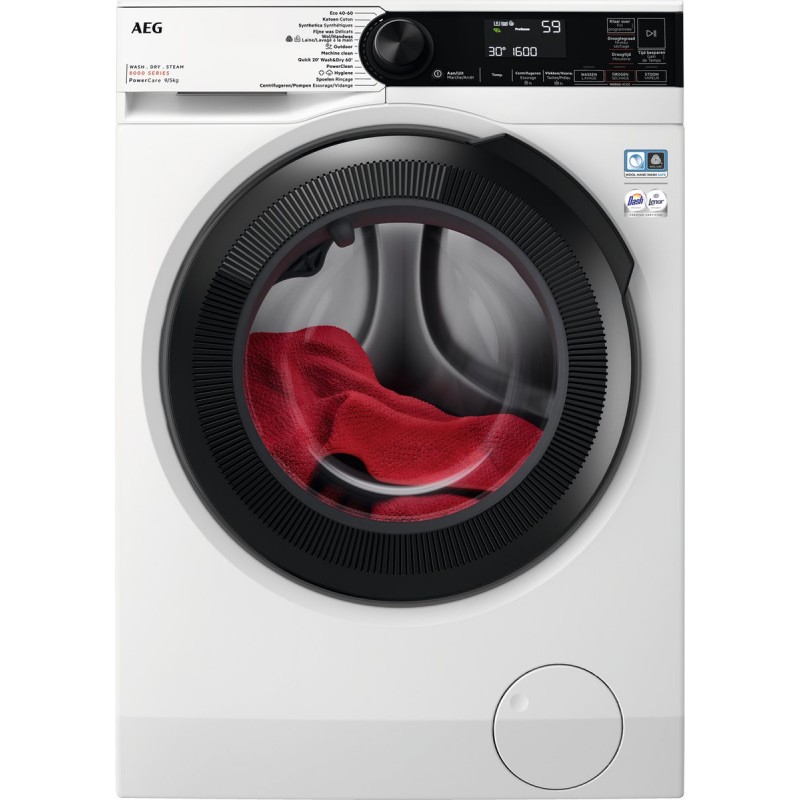AEG LWR85R966 EcoLine 8000 PowerCare - Was-droogcombinatie - Condensatie - 9 kg - NL-FR