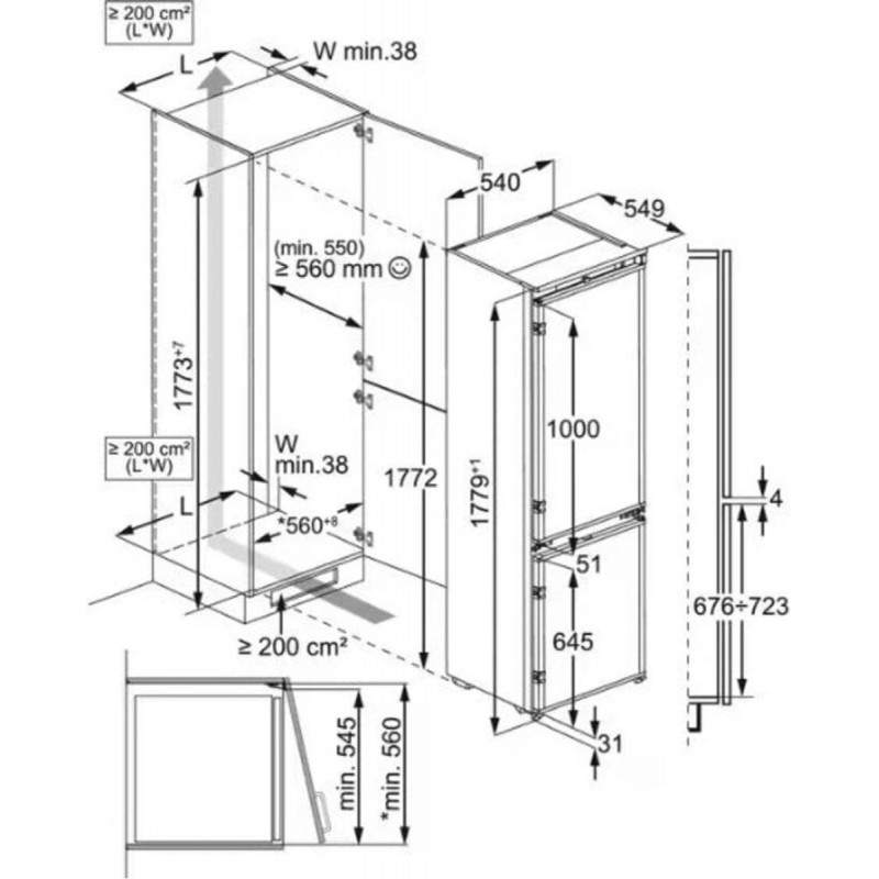 AEG NSC5S18ZES | Inbouw koelvriescombinatie | 178 cm | LowFrost