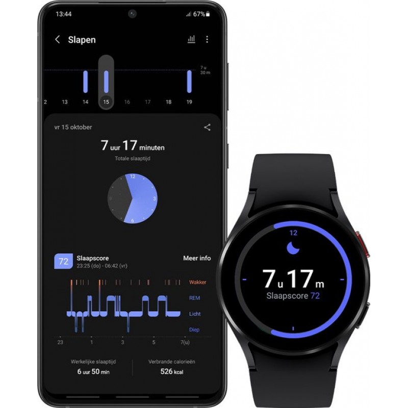 Samsung Galaxy Watch4 - Smartwatch dames en heren - 40mm - Black