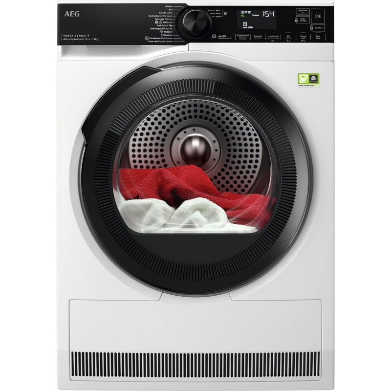 AEG TR98V64C 9000X AbsoluteCare® Pro - Warmtepomp Droogkast - 8 kg - NL/FR