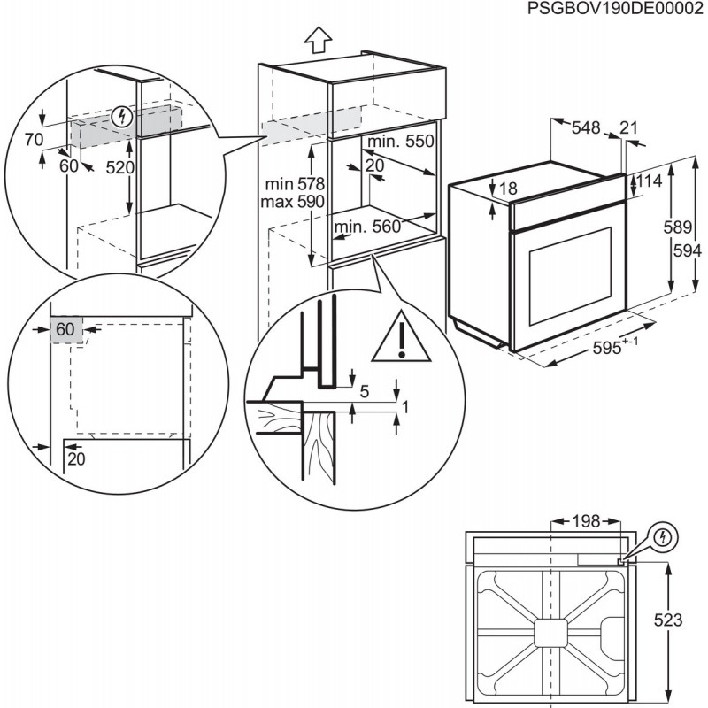 AEG TX7PB631SB 7000 MealAssist PizzaExpert - Inbouwoven - Heteluchtoven - 72l - Pyrolyse reiniging - pizzakit