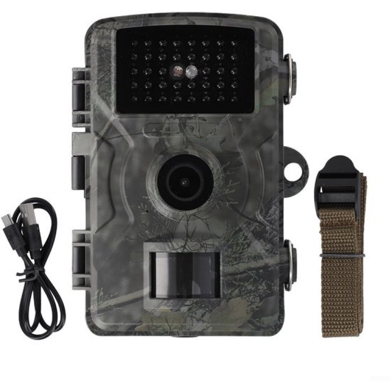 Wildcamera met Nachtzicht - 1080P Jacht Tracking Camera - IP66 Waterdicht - Wildlife Camera - Inclusief Datakabel - Geheugenkaart niet inbegrepen - Ondersteunt Nachtzicht - Beschikt over Bewegingsdetectie - Geschikt voor Buitengebruik