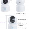 ZOSI C518 Indoor IP Camera - 3MP - Intercomfunctie - Beveiligingscamera - Huisdiercamera - Baby camera - Compatibel met 2.4G/5G WIFI - Werkt met app - Wit