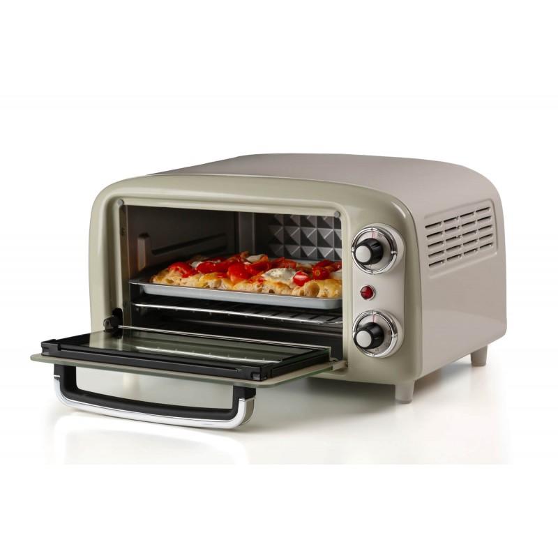 Ariete 3919/03 - Vintage - mini oven - camping oven - 10 liter - timer - instelbare temperatuur van 80 tot 230°C - Beige
