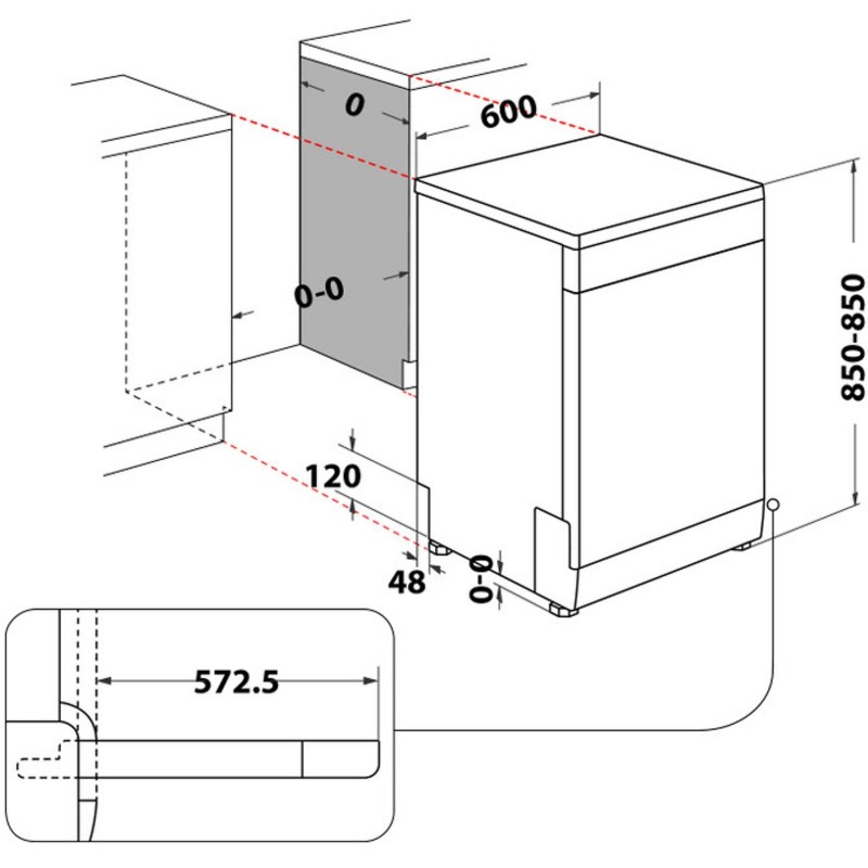 Bauknecht BOF D651A X | Vrijstaande vaatwasser | Auto deur | Besteklade