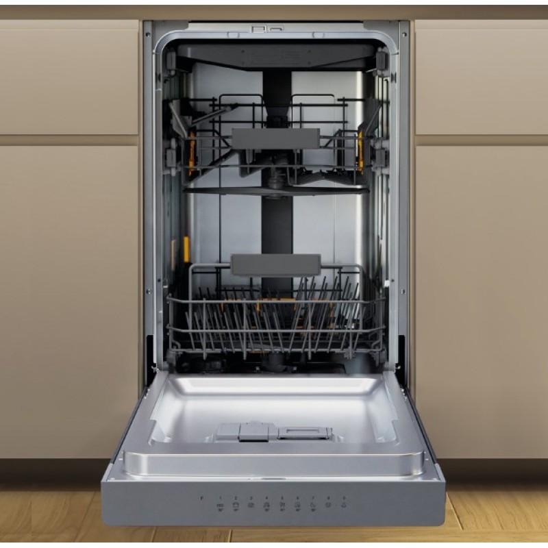 BAUKNECHT - BK6UC11BS7A0X -  Inbouwvaatwasser 45 cm - C - inbouw - besteklade - 11 couverts - 41 dB - volledige waterbescherming - ActiveDry - PowerClean