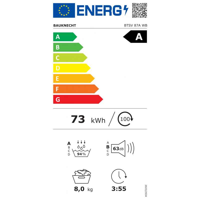 Bauknecht BTSV 87A WB Warmtepompdroger - Nieuw in doos - Duits display 