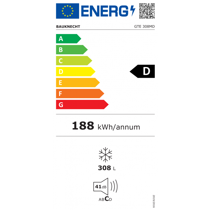 Bauknecht GTE 308MD Vrieskist 308 l -  Nieuw in doos Multi Zone - gebalanceerd dekselsysteem - touchscreen - kinderslot - 3 opbergmanden - wit