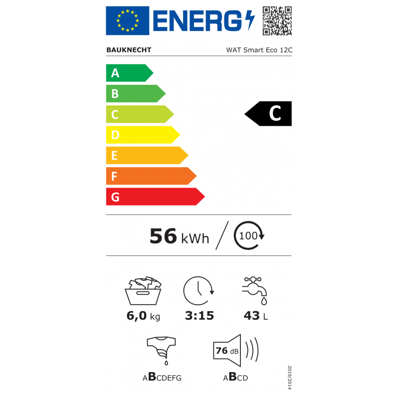 Bauknecht Wat Smart Eco 12c -Nieuw in doos - Duits display - Wasmachine Bovenlader - 6kg - 1200t