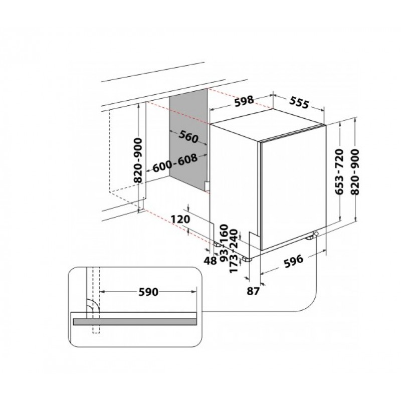 Bauknecht B0i D541a S Inbouw Vaatwasser 60cm