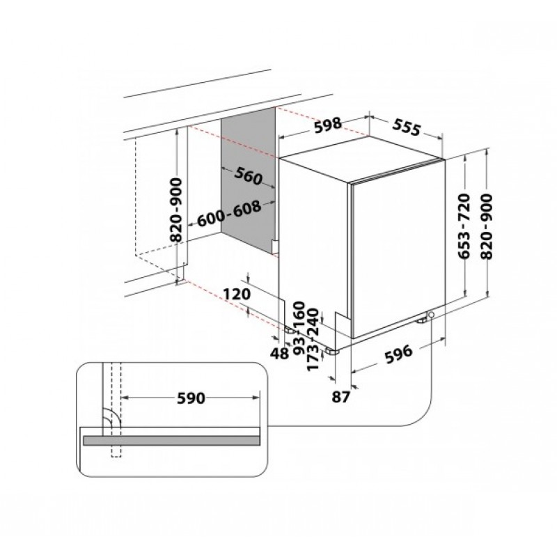 Bauknecht B0i D551a S Inbouw Vaatwasser 60cm