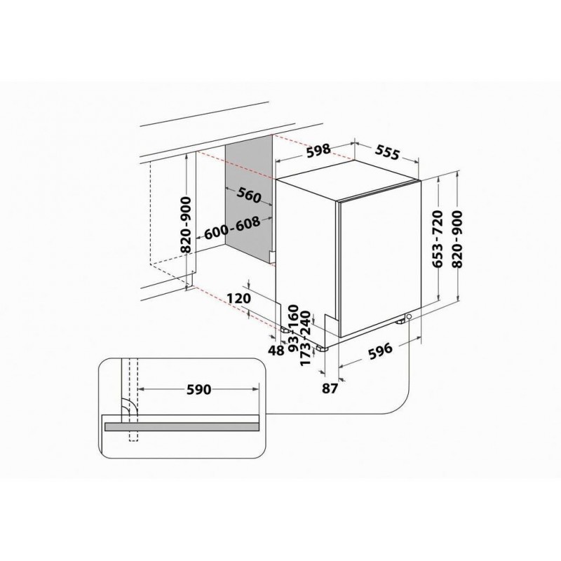Bauknecht B2I HKD526 A volledig geïntegreerde vaatwasser 60 cm