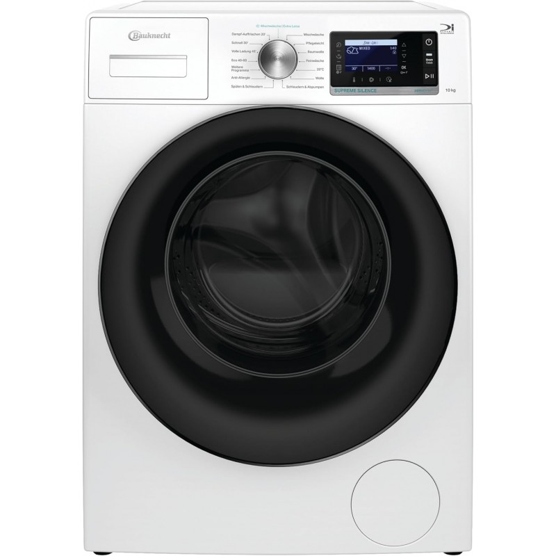 Bauknecht B6R 08E SILENCE DE Wasmachine, 10 kg, voorlader, Supreme Silence, EEK A-20%, 1400 toeren per minuut, zen-motor, bijzonder stille wasmachine, Steam 3.0-3, krachtige stoomtechnologieën