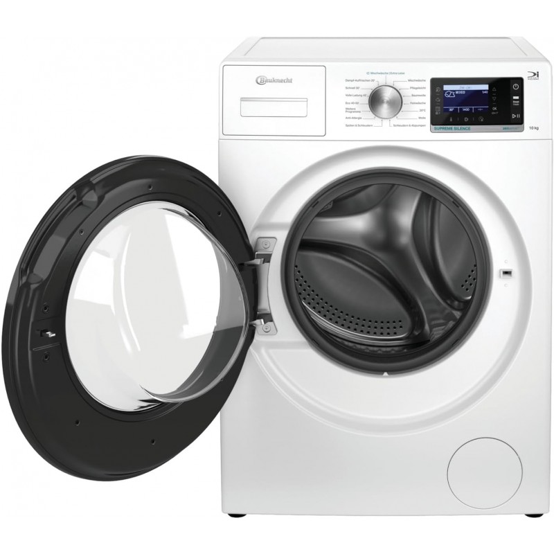 Bauknecht B6R 08E SILENCE DE Wasmachine, 10 kg, voorlader, Supreme Silence, EEK A-20%, 1400 toeren per minuut, zen-motor, bijzonder stille wasmachine, Steam 3.0-3, krachtige stoomtechnologieën