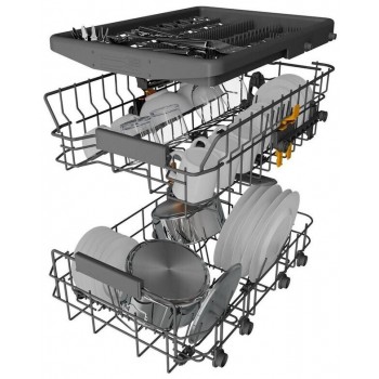 BAUKNECHT BK6IC11BS7LA0 Inbouwvaatwasser 45 cm (C, volledig geïntegreerd, besteklade, 11 couverts, 41 dB, volledige waterbeveiliging)