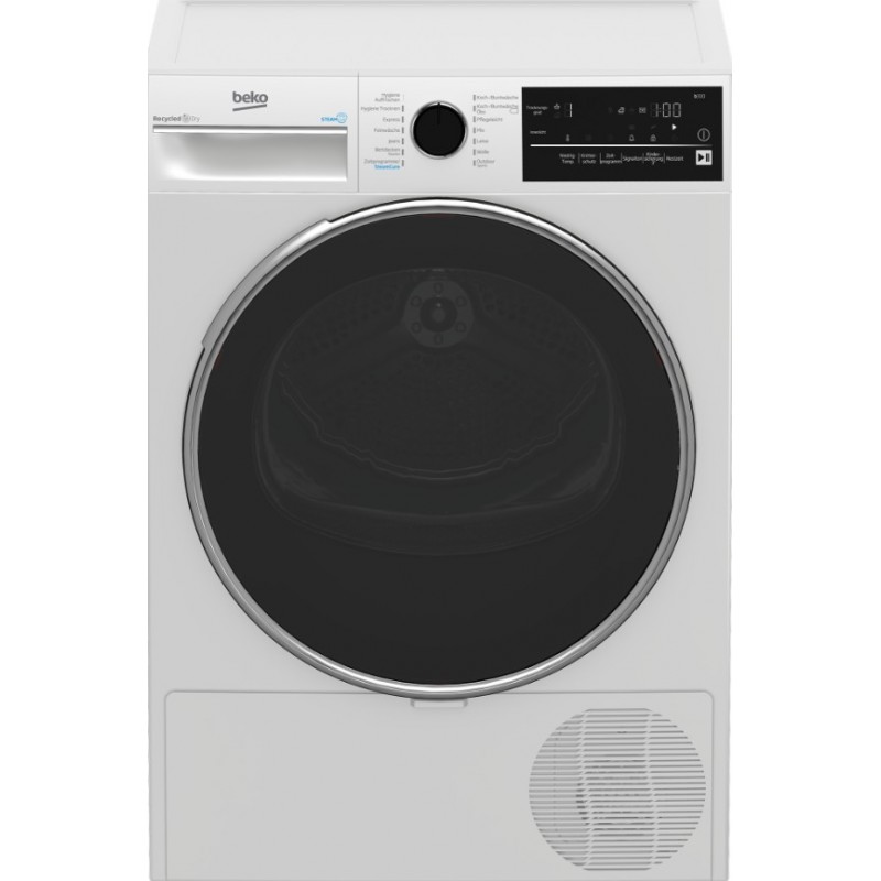 Beko B3T42240S  Warmtepompdroger – 8 Kg 63 Db Energieklasse C Steamcure 14 Programma’s Prosmart™ Inverter-motor