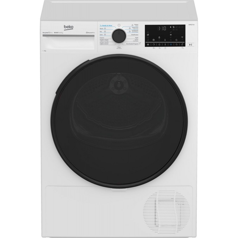 Beko B5T4824W - IronFinish - WiFi - 8kg warmtepompdroger