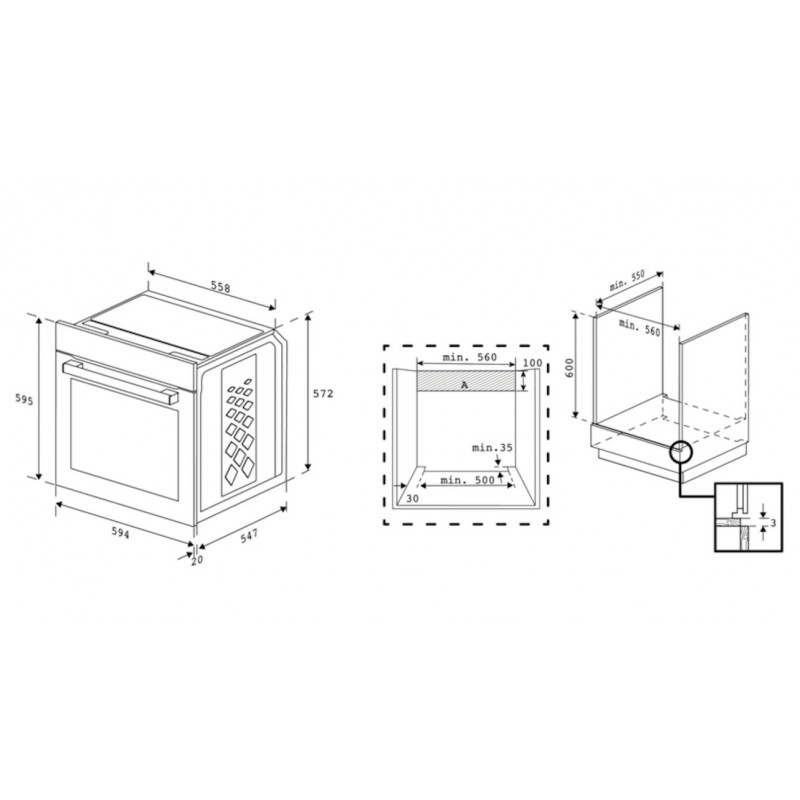 Beko b300 BBIM17300BSEA 72 l 3300 W Roestvrijstaal