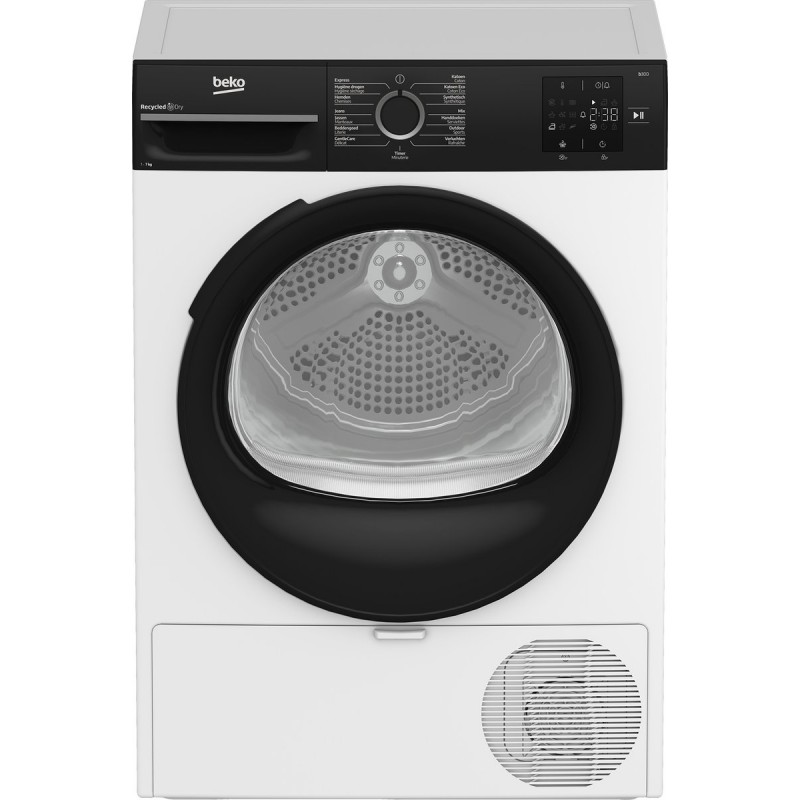Beko BM3T3722B - Warmtepompdroger - 7 kg -Energieklasse E - Transparante deur