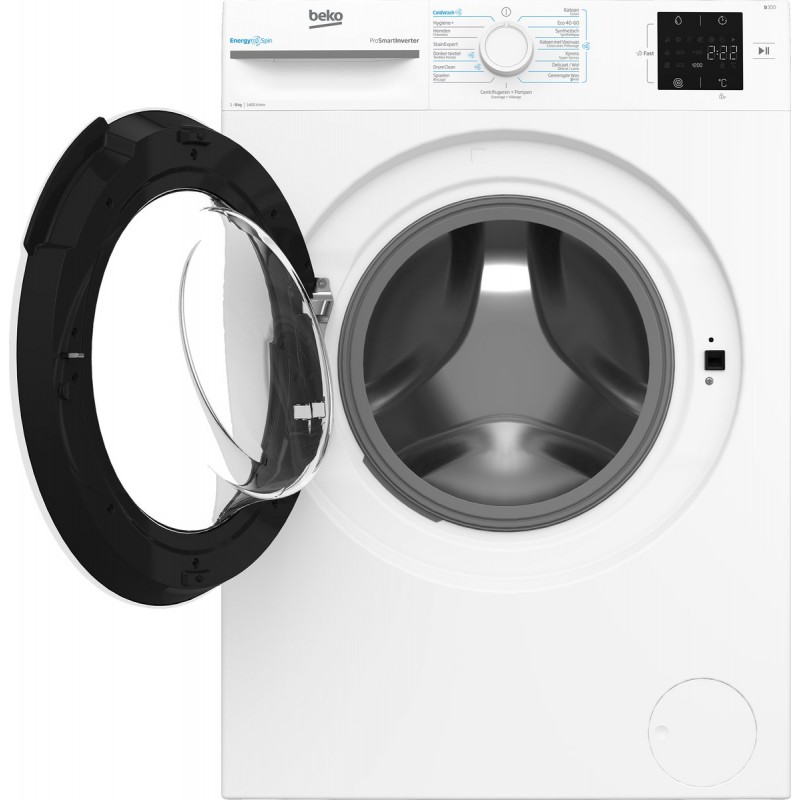 Beko b300 BM3WFU38412CW - Wasmachine - Voorlader - 8 kg - 1400 RPM - Wit
