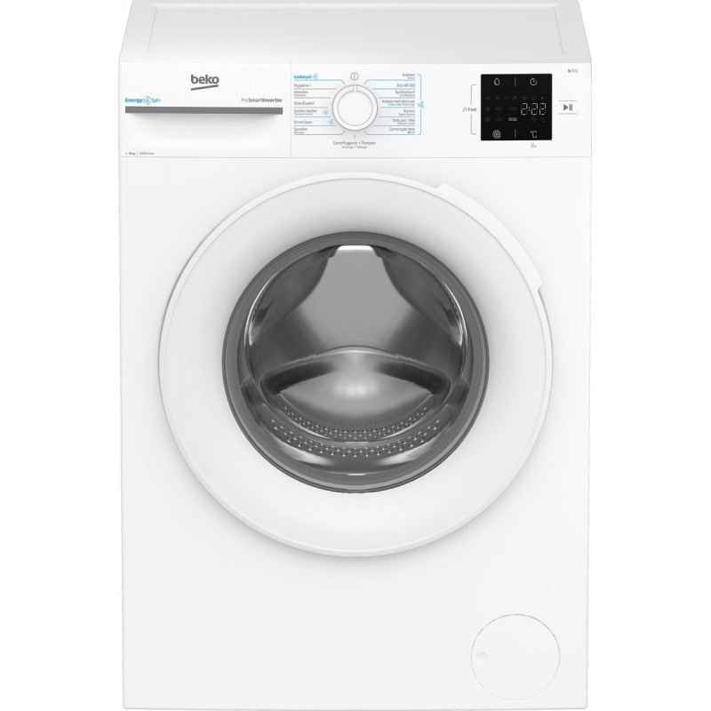 Beko b300 BM3WFU38412CW - Wasmachine - Voorlader - 8 kg - 1400 RPM - Wit