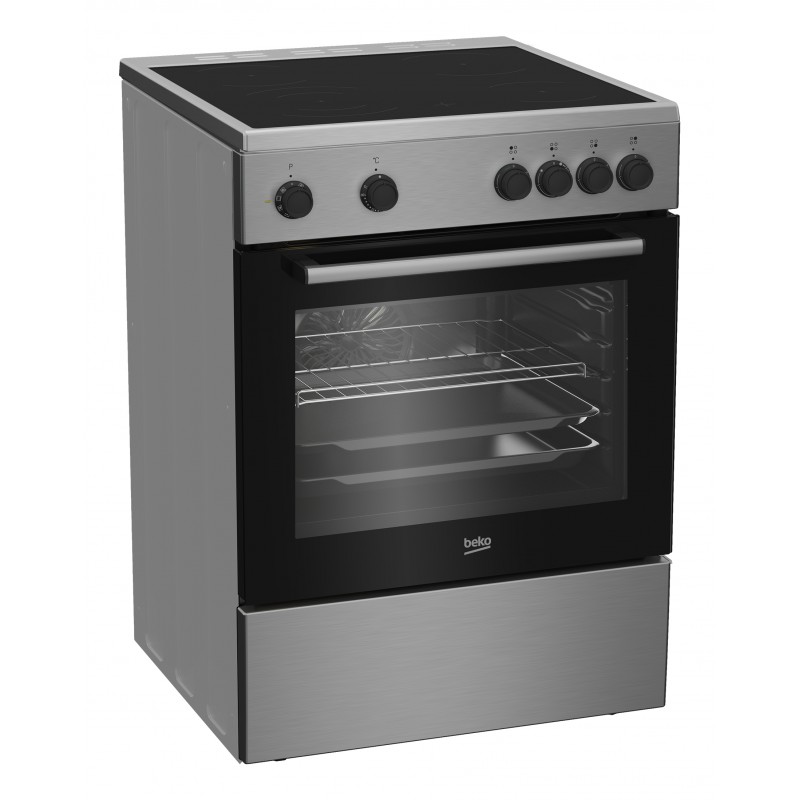 Beko FBM6701X - Fornuis keramisch - Keramisch - 4 - 2 fasen, 3 fasen