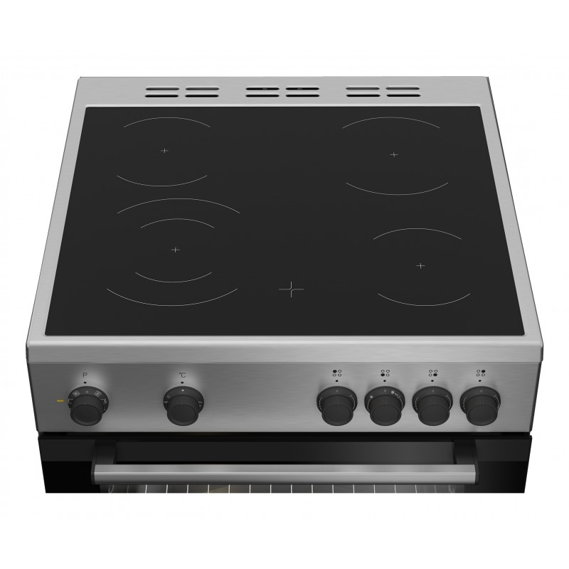 Beko FBM6701X - Fornuis keramisch - Keramisch - 4 - 2 fasen, 3 fasen