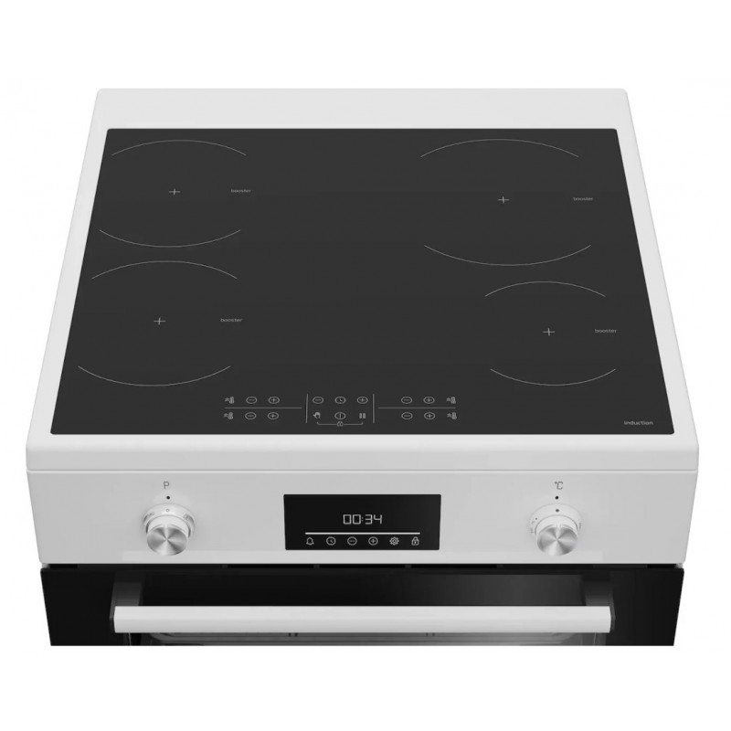 Beko FBMA6930GW Vrijstaand fornuis Electrisch Inductiekookplaat zones Wit