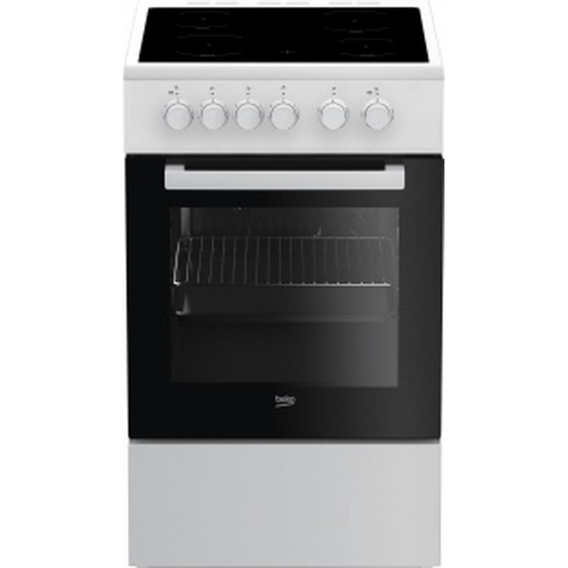 Beko FSS57000GW fornuis Vrijstaand fornuis Keramisch Zwart, Wit A