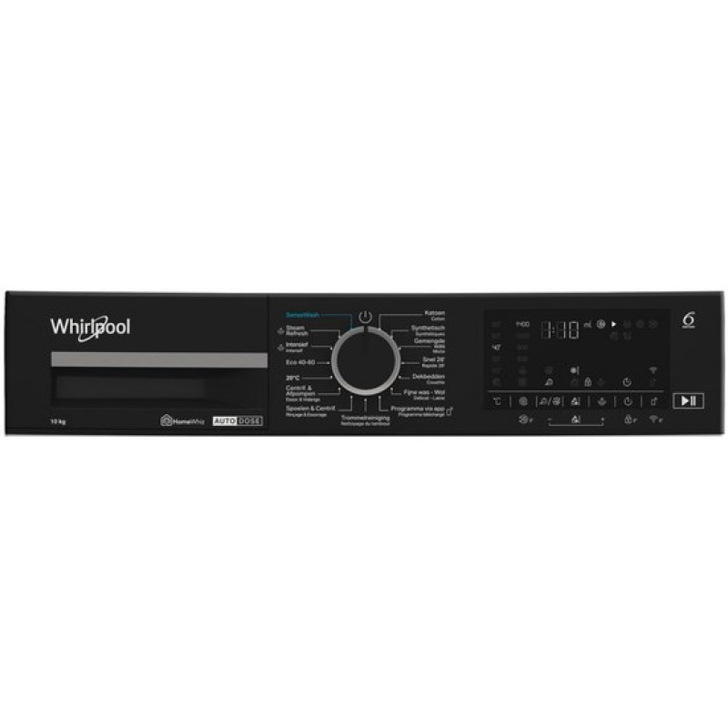 Whirlpool WPM 07W - ADS BE - Wasmachine - Voorbelading 10 kg - 1400 RPM - Zwart/Wit