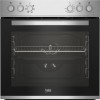 Beko BBUE12020X inbouw oven en kookplaat set: Glaskeramische kookplaat met roestvrijstalen frame